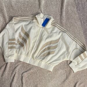 adidas Originals Cream and Tan Bomber Jacket